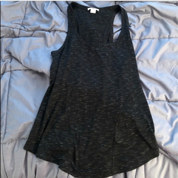 Helmut Lang S black marled knit racerback top - Picture 1 of 4